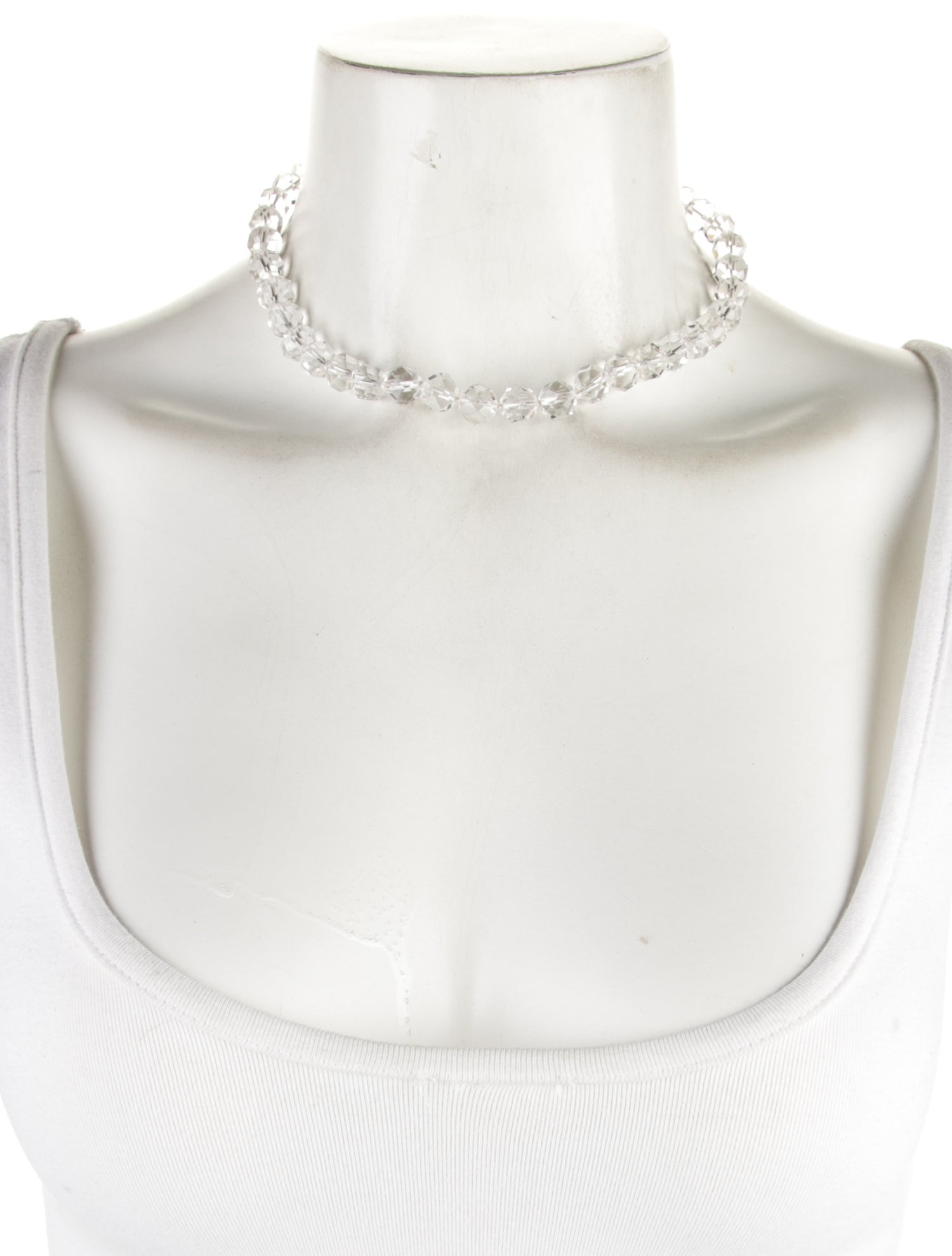 Necklace 14K Quartz Bead Strand Necklace